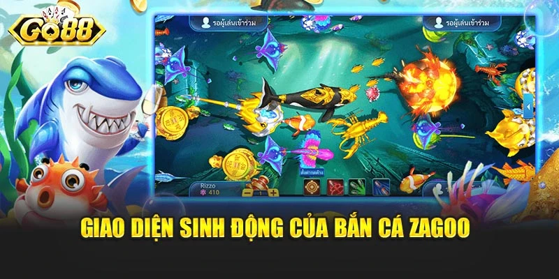 Giao diện sinh động của bắn cá zagoo 
